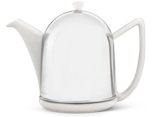 51 fl oz Teapot Ceramic/SS Spring White COSY MANTO