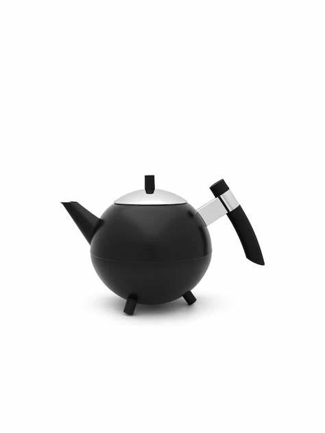 Double Wall Meteor Teapot - Black